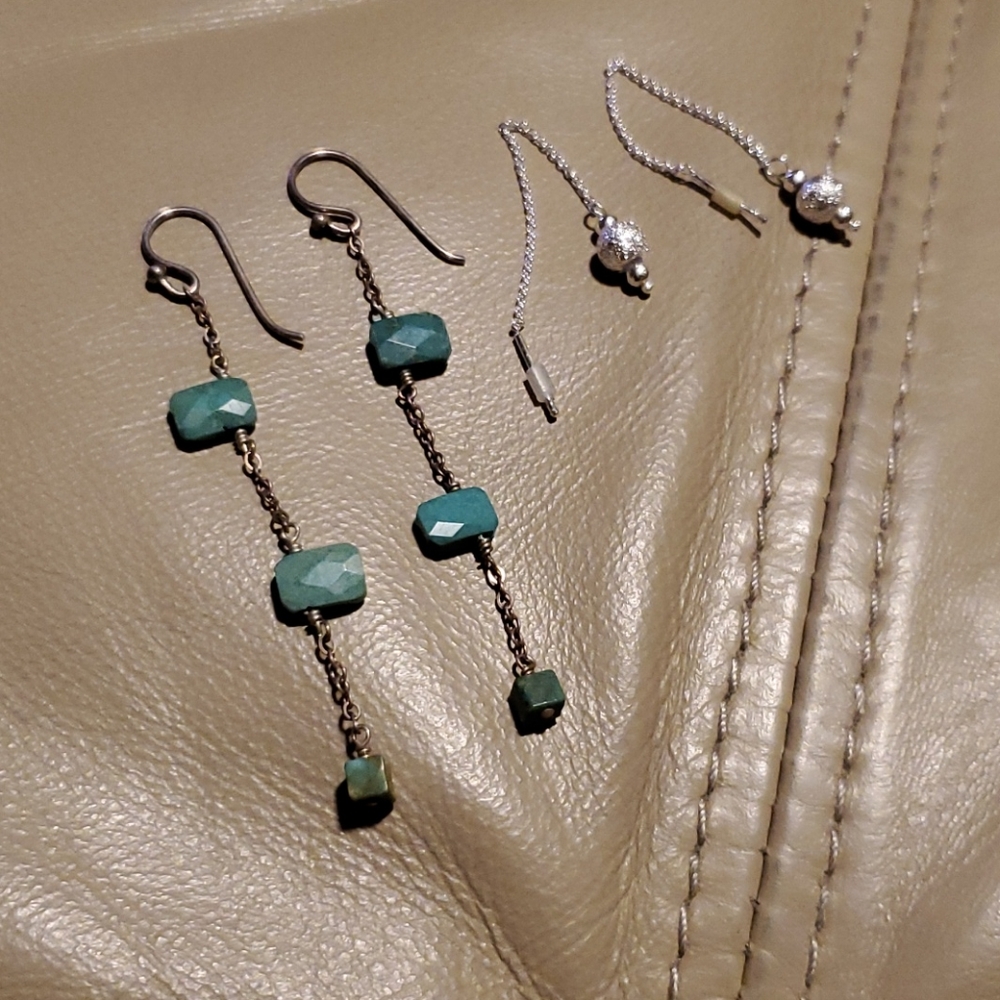 Two Pairs of Dangling Earrings